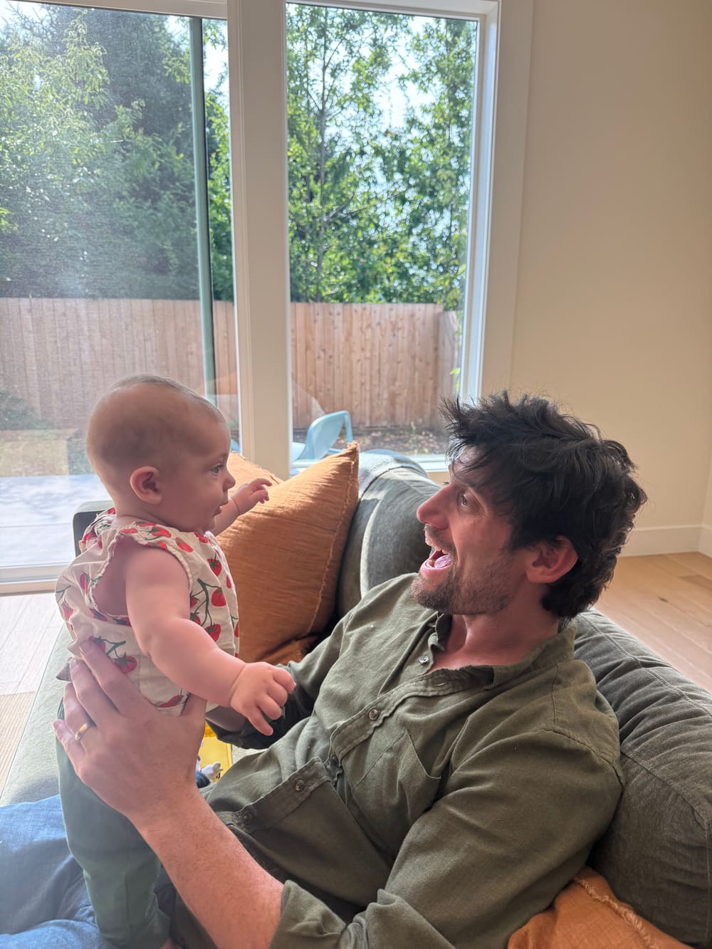Back at the grandparents' for the evening.